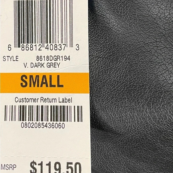 Alfani Black Leather Jacket - Picture 7 of 11